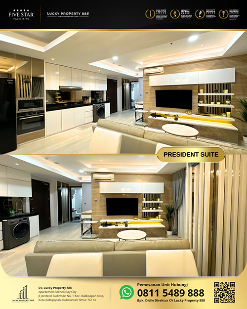Sewa Apartemen President Suite Tahunan di Borneo Bay Balikpapan (10)
