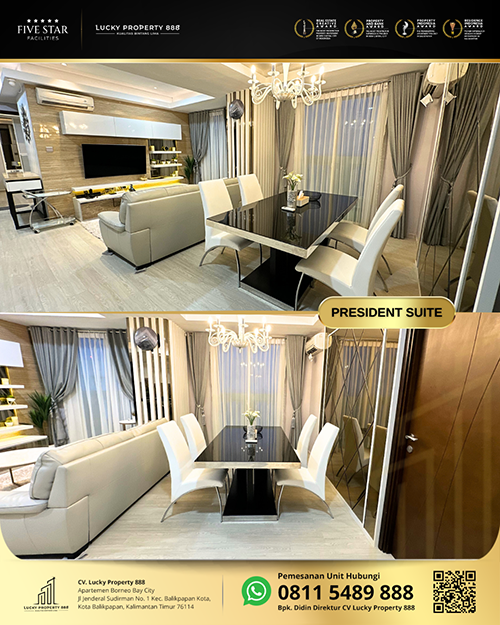 Sewa Apartemen President Suite Tahunan di Borneo Bay Balikpapan (8)