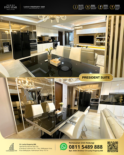 Sewa Apartemen President Suite Tahunan di Borneo Bay Balikpapan (9)